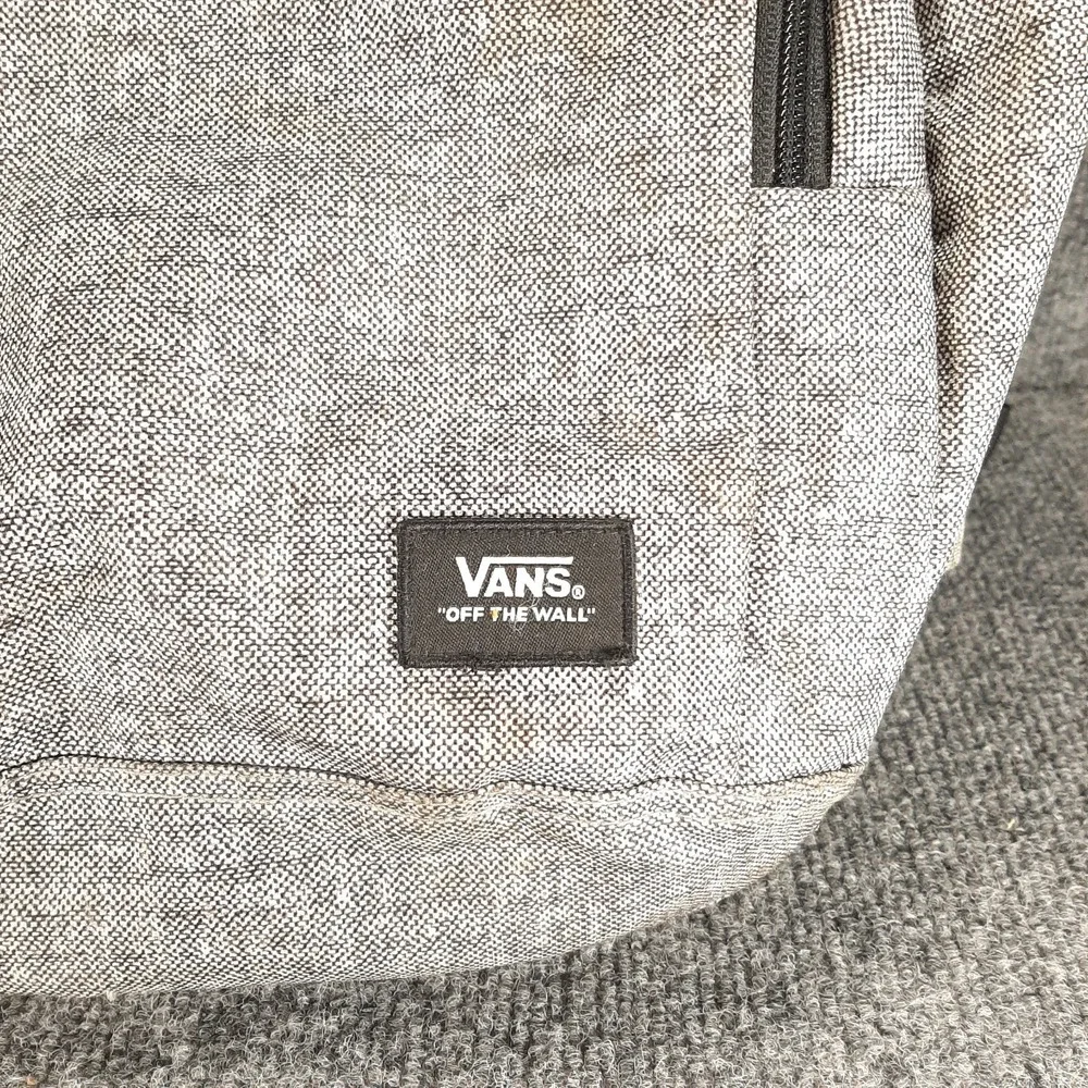 Vans Off The Wall Backpack School Bag Gray Bag Book Bag 18x12x6